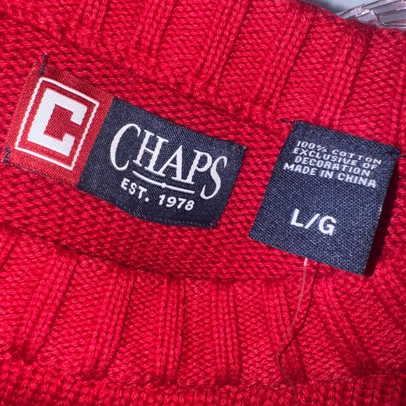 Men’s Chaps Heavy Knit Sweater Crewneck Size Large NWT - Picture 4 of 4